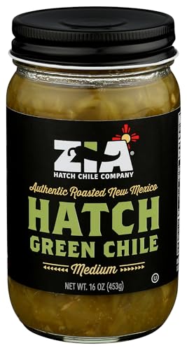 Zia Green Chile Company, Hatch Roasted Medium, 16 Ounce