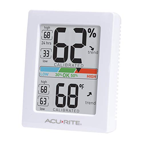 AcuRite Pro Humidity Meter & Thermometer, Hygrometer with Backlight