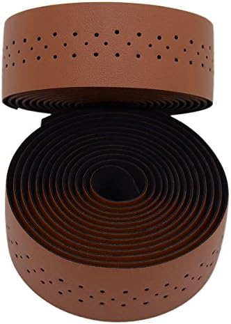 KINGOU Carbon Fiber PU Leather Road Bike Handlebar Tape Bar Tapes - 2PCS Per Set