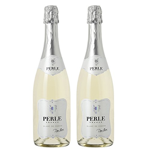 Pierre Chavin Perle Blanc Alcohol-Free 0.0% Sparkling White Wine Alternative From France, Low Calorie, Halal Certified, Vegan, and No Sulphites 750ml