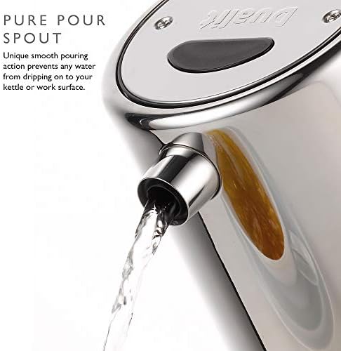 Dualit Design Series Kettle - 50.7 fl.oz - Stainless Steel Kettle with Black Trim - Rapid Boil and Patented Pure Pour Non-Drip Spout - Measuring