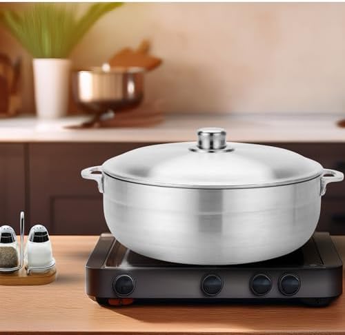 Alpine Cuisine 13-Quart Nonstick Aluminum Caldero Pot | Heavy-Duty Dutch Oven for Large Family Meals, Stews & Rice