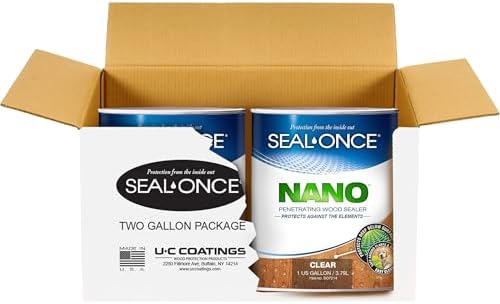 Seal-Once Nano Clear Penetrating Wood Sealer - Premium Waterproof Sealant (Quart)