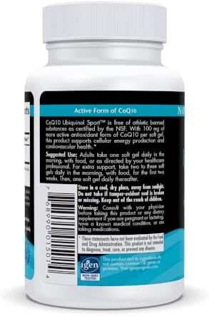 Nordic Naturals Nordic CoQ10 Ubiquinol Sport - 60 Mini Soft Gels - 100 mg Ubiquinol - Heart Health, Physical Performance