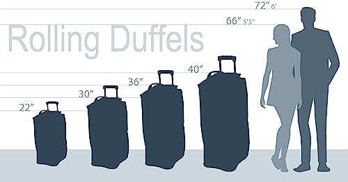 Rockland Drop Bottom 40" Rolling Duffel Bag, Navy