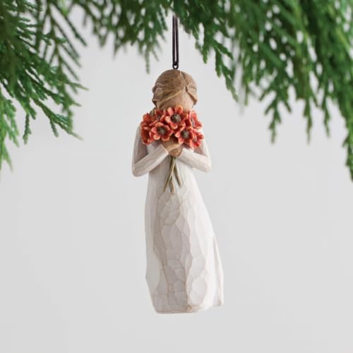 Willow Tree Surrounded by Love Ornament, Sculpted Hand-Painted Figure | Celebrating Friendship and Sentiment, Cast from a Susan Lordi Original Carving