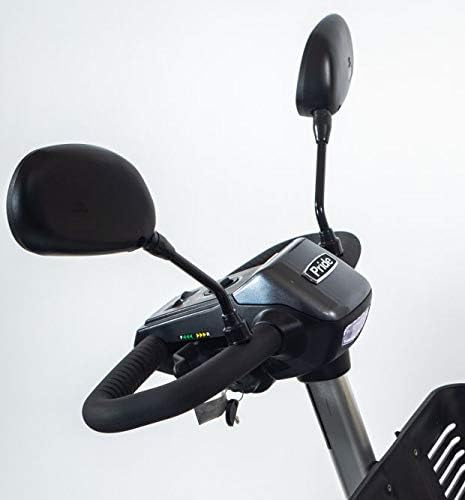 Deluxe Scooter Rear View Mirror Pair for Most Pride Mobility Scooters (Only Works with Scooters with Screw Holes On The Tiller)