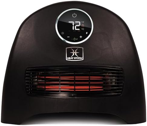 Heat Storm Mojave Indoor Ultra Lightweight Portable Infrared Space Heater - 1500 Watts - Built in Thermostat & Overheat Sensor - Remote Control