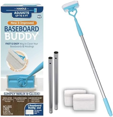 Baseboard Buddy | Lightweight Home Cleaning Essential, Perfect for Baseboards, Moldings & Walls