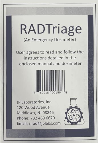 RADTriage Model50 Dosimeter & Self-indicating Instant Alert Dosimeters Practically Non-Destructible, Tamper Resistant