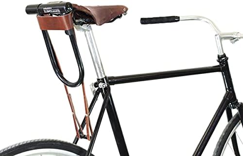 oopsmark U-Lock Holster for Kryptonite Bicycle Locks; Leather D-Lock Holder for More Quiet Bike Ride
