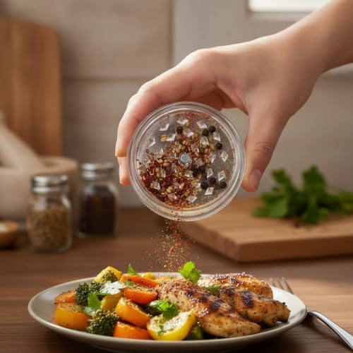 Kitchen Spice Grinder Acrylic 2pc with Magnet Clear Color