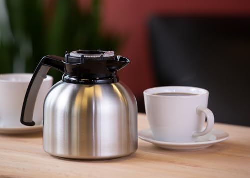 Service Ideas Brew N' Pour Carafe, Dial/Timer Lid, 64.2oz, Vacuum Insulated