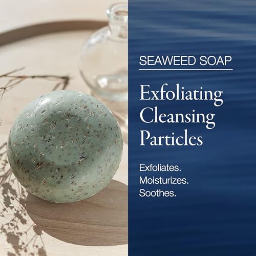 Phytomer Seaweed Soap Bar with Exfoliating Cleansing Particles (150 gr) | With Red Algae and Glycerine Marine Formula for Gentle Exfoliation of Dead
