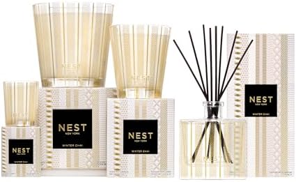 NEST New York Scented Classic Candle, Pumpkin Chai - 8.1 oz - Up to 60-Hour Burn Time - Reusable Glass Vessel
