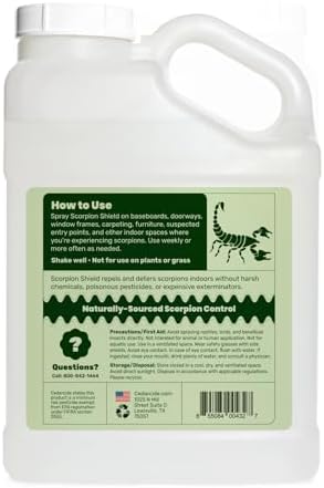 Cedarcide Scorpion Shield (Gallon) Indoor Cedar Oil Pest Control Spray - Kills & Repels Scorpions and Other Pests Guaranteed - Pet Safe