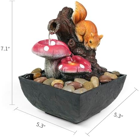 Ferris Island with LED Lights, Resin Tabletop, Small Rockery Fountain | Resin indoor desktop small rockery fountain, suitable for desktop decoration in offices, homes, and bedrooms