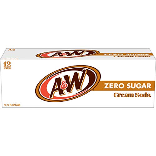 A&W Zero Sugar Root Beer Soda, 12 fl oz cans, 12 count