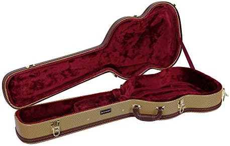 Crossrock SG Guitar Case, Multi-layer Wood Case, Arch-top Style, Vinyl Tweed