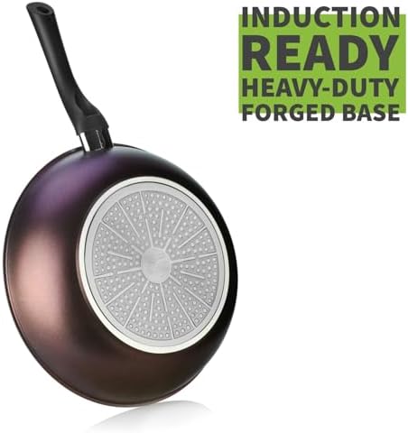 TECHEF - Art Pan 12" Wok/Stir-Fry Pan, Coated 5 times with Teflon Select Non-Stick Coating (PFOA Free) - Made in Korea (with Lid)
