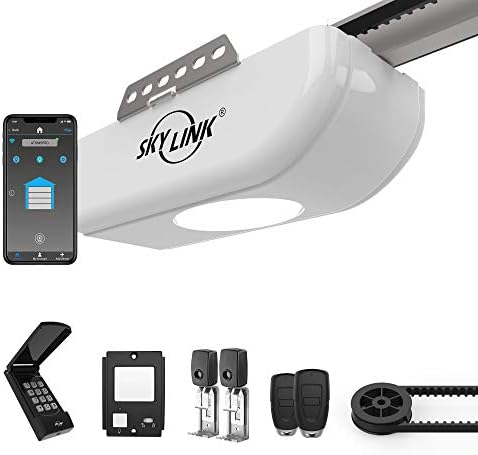 Skylink 1/2HPF Garage Door Opener with Alexa. Extremely Quiet DC Motor, Belt Drive and WiFi Compatible ATR-1622BKW