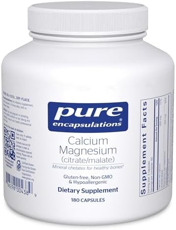 Pure Encapsulations Calcium Magnesium (Citrate/Malate) | Supplement to Support Bone and Cardiovascular Health* | 180 Capsules | Supplement to