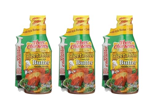 Tony Chachere Injectable Marinade 17 Fl Oz, Roasted Garlic and Herb (Pack of 3, Garlic)