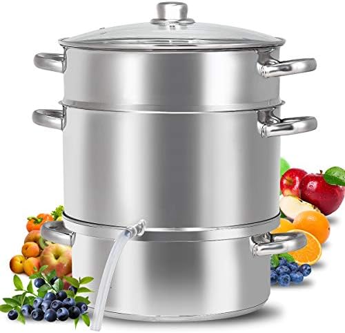 WATERJOY 11 Qt Steamer Jucicer, Stainless Steel canner cookware For Food Vegetables Fruit