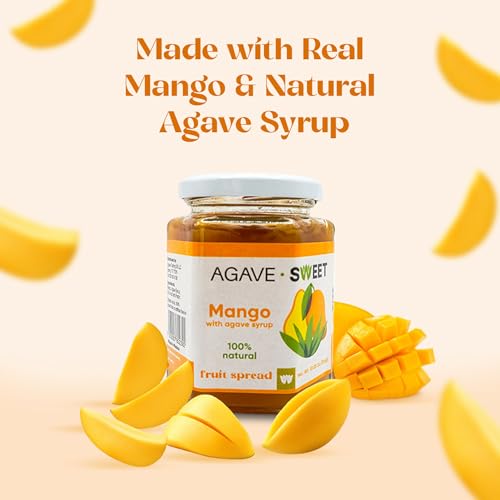 Agave Sweet Mango Fruit Spread with Agave Syrup No Sugar Fruit Spread 10 oz