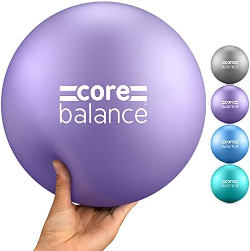 Core Balance 9 Inch Anti Burst Pilates Ball - Mini Exercise Ball for Yoga, Barre, Stretching and Core Stability Workout