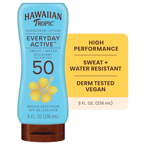 Hawaiian Tropic Everyday Active SPF 50 Sunscreen Lotion, 8 Fl Oz