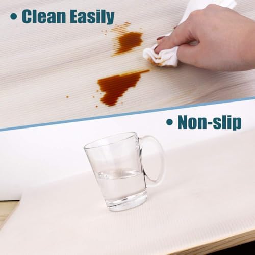 Shelf Liner, Non-Slip Cabinet Liner, Washable Oil-Proof for Kitchen Cabinet, Shelves, Refrigerator, Storage, Desks, 12 Inches x 20 FT