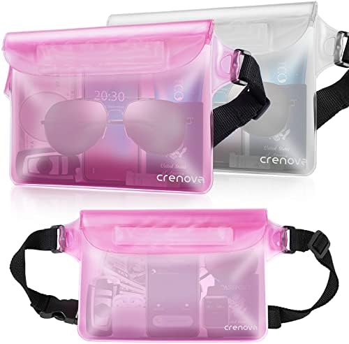 Waterproof Bag Fanny Packs for Women, Cruise Vacation Essentials Waterproof Pouch for Phone Passport Purse, Floating Dry Bags for Beach Water Park Boating Fishing Diving Surfing Kayaking Accessories | Floating, ideal for Beach, Boating & Kayaking, Durabl…