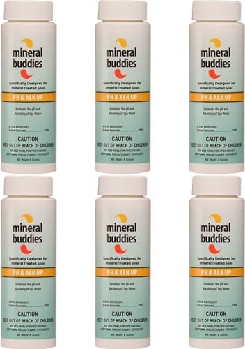 Mineral Buddies® Hot Tub pH and Alkalinity Spa Up 8oz – 6 Pack - for Hot Tubs and Spas - pH and Alkalinity Increaser – 3lbs