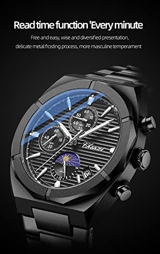 FANMIS Luxury Unisex Gold Crystal Quartz Calendar Gold Silver Two Tone Stainless Steel Watch