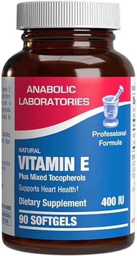 Vitamin E 400 IU Softgels - Clinical Formula Natural Vitamin E Supplement Complex with d-Alpha Tocopherol & Mixed Tocopherols for Hair Skin & Nails