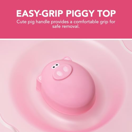 Joie Piggy Microwave Bacon Tray, Grooved Cooking Tray for Microwaving Bacon | Holds 4-5 Strips, Cooks Healthier and Crispier Bacon