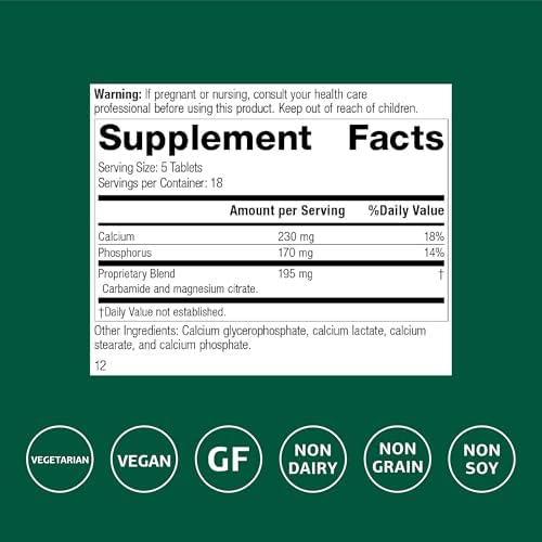Standard Process Calsol - Musculoskeletal & Bone Health Supplement - Skeleton Nutrition Supplement with Calcium & Phosphorus - Aids Nervous System &