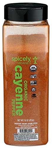 Spicely Organic Cayenne Pepper 16 Oz Certified Gluten Free