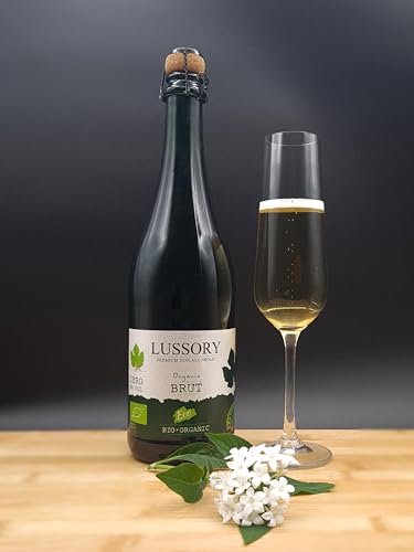 Lussory Organic Merlot Dealcoholized 0.0% Non Alcoholic Wine Red From Spain, Low Calories, Organic, Vegan (750ml, 1 Bottle)