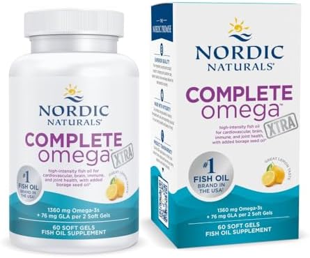 Nordic Naturals Complete Omega Xtra, GLA, Skin & Cognition - 60 Count | 1360 mg omega-3s per serving for brain