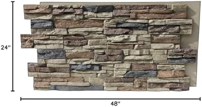 Lightning Ridge 48 in. x 24 in. Class A Fire Rated Faux Stone Siding Panel Finished Nature Spirit