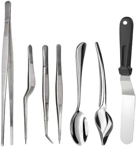 Culinary Specialty Tools Set,Professional Chef Cooking Plating Kit, 7 Pieces, Stainless Steel