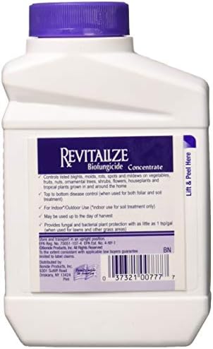 Bonide Revitalize Biofungicide, 16 oz Concentrate Disease Control for Organic Gardening, Controls Blight & Mold