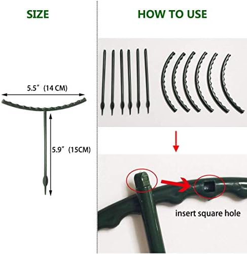 Belit 8 Pack Plant Supports for Small Plants, Garden Flowers Green Plant Support Ring, Planter Support Ring for Schlumbergera, Clivia, Succulents