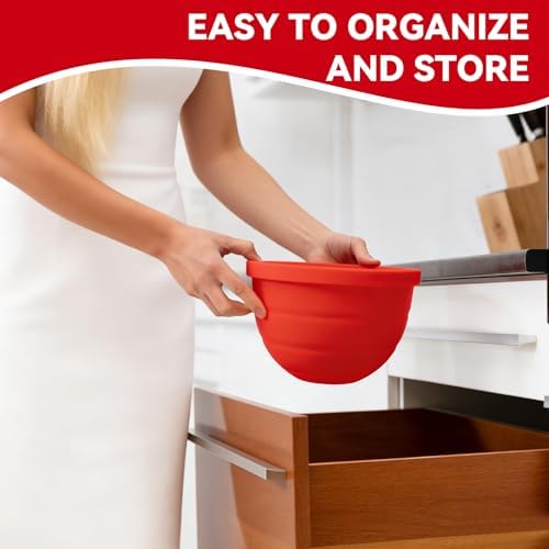 Silicone Liners for KitchenAid 5 Qt Tilt-Head Stand Mixer, Odourless,Thicker, Cold/Heat-Resistant & Non-Stick, Easy Clean, Fits 5 Quart Mixing Bowl, with Lids (1, Black)