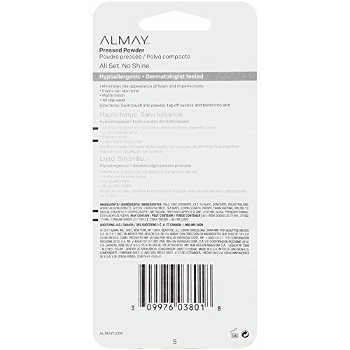 Almay Pressed Face Powder Makeup, 100 My Best Light | Ultra-fine, oil-free pressed powder mattifies oily areas to keep your skin shine-free.