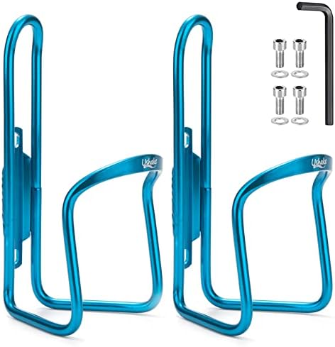 USHAKE Water Bottle Cages, Basic MTB Bike Bicycle Alloy Aluminum Lightweight Water Bottle Holder Cages Brackets(2 Pack- Drilled Holes Required)