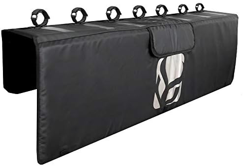 Demon Tailgate Pad for Mountain Bikes with Tool Pocket for Mechanic Tools/Tailgate Cover with Secure Bike Frame Straps