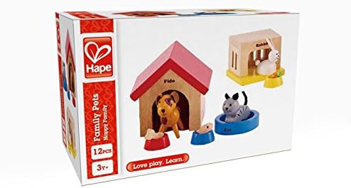 Hape Family Pets Wooden Dollhouse Animal Set